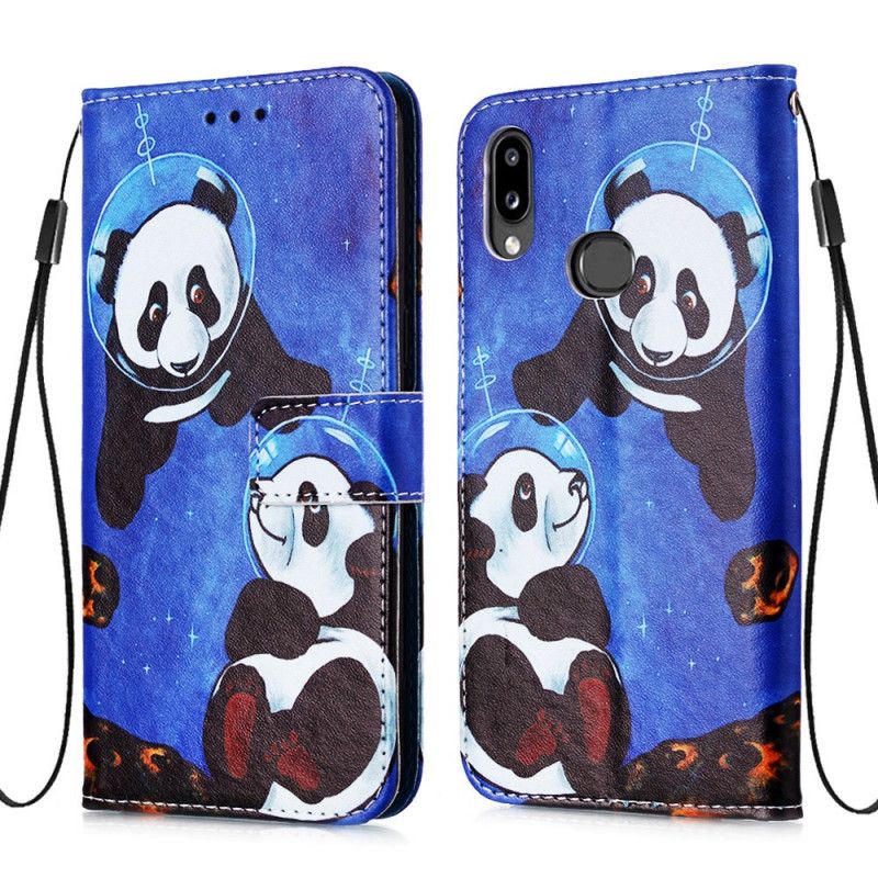 Leren Hoesje voor Samsung Galaxy A10s Pandakosmonauten