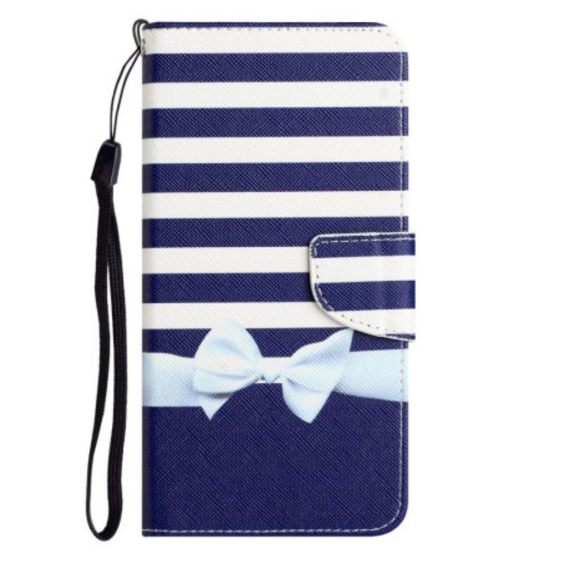 Leren Hoesje voor Samsung Galaxy A54 5G Met Ketting Marine Band