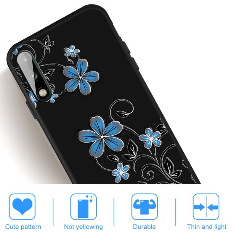 Case Hoesje Huawei P40 Lite E / Y7p Telefoonhoesje Blauwe Bloemen