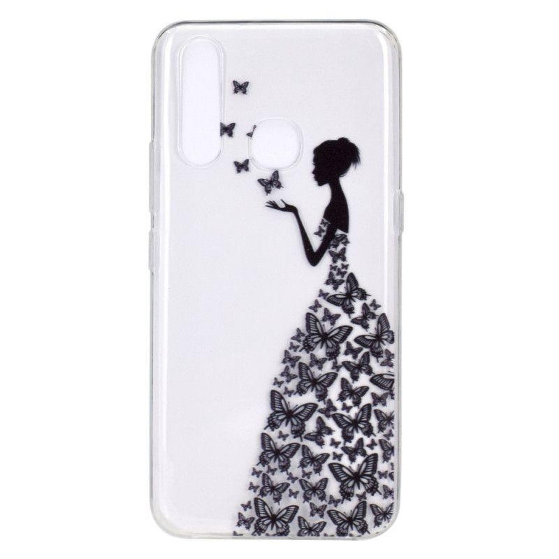 Case Hoesje Huawei P40 Lite E / Y7p Telefoonhoesje Transparante Jurk Met Vlinders