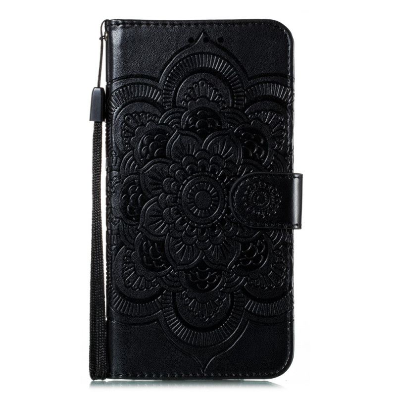 Cover Folio-hoesje Huawei P40 Lite E / Y7p Grijs Zwart Telefoonhoesje Volledige Mandala