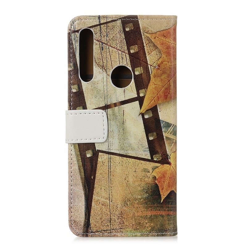 Cover Folio-hoesje Huawei P40 Lite E / Y7p Telefoonhoesje Eiffeltoren In De Herfst