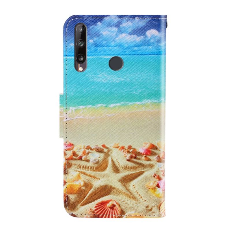 Cover Folio-hoesje Huawei P40 Lite E / Y7p Telefoonhoesje String Strand