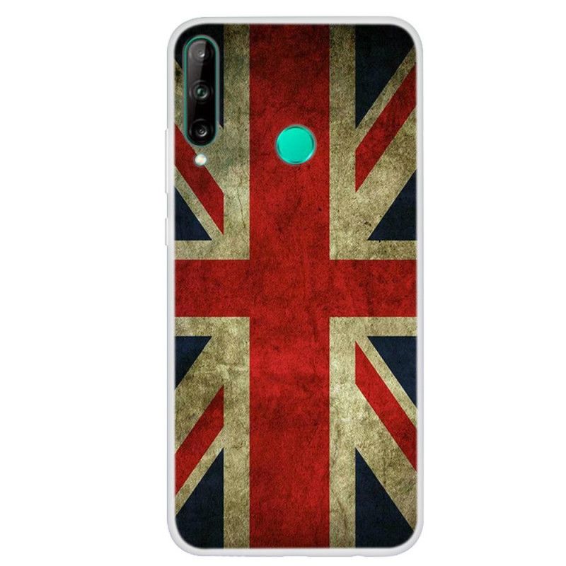 Cover Hoesje Huawei P40 Lite E / Y7p Rood Wit Telefoonhoesje Engeland