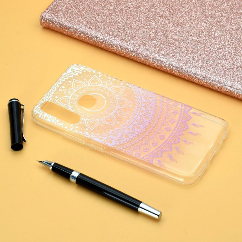 Cover Hoesje Huawei P40 Lite E / Y7p Rose Telefoonhoesje Transparante Kleurrijke Mandala