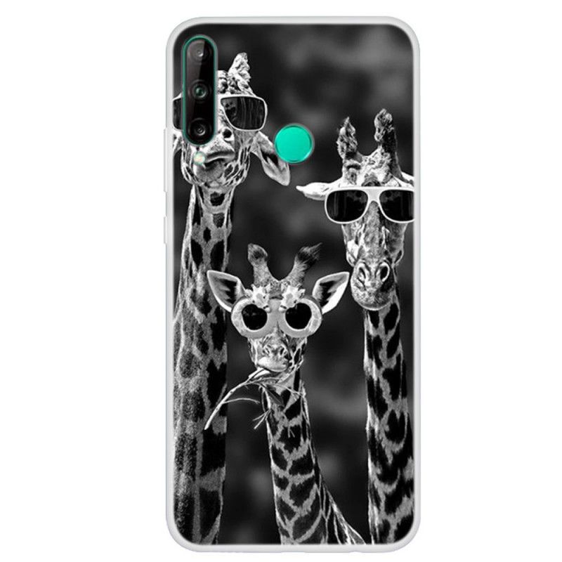 Cover Hoesje Huawei P40 Lite E / Y7p Telefoonhoesje Giraffen Met Bril