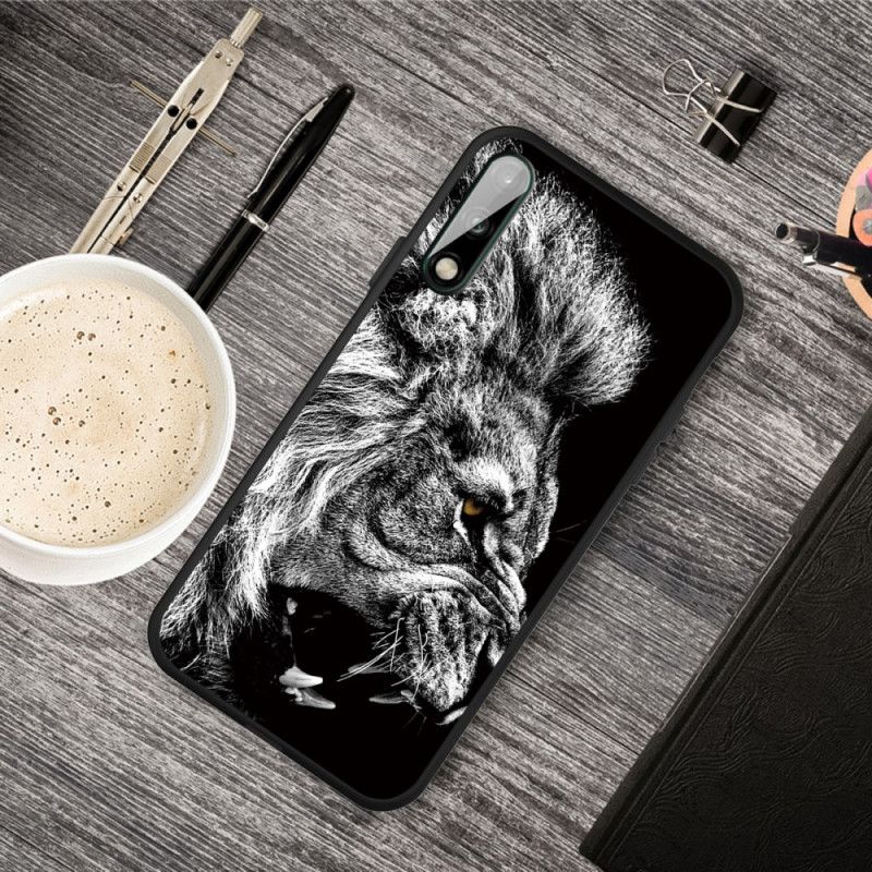 Cover Hoesje Huawei P40 Lite E / Y7p Telefoonhoesje Woeste Leeuw