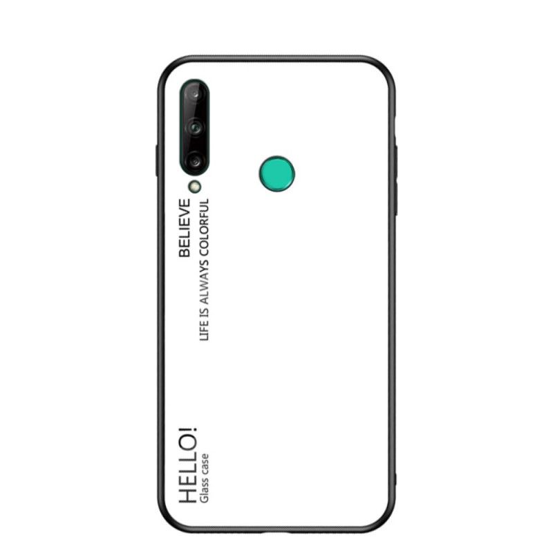 Cover Hoesje Huawei P40 Lite E / Y7p Wit Zwart Telefoonhoesje Hallo Gehard Glas