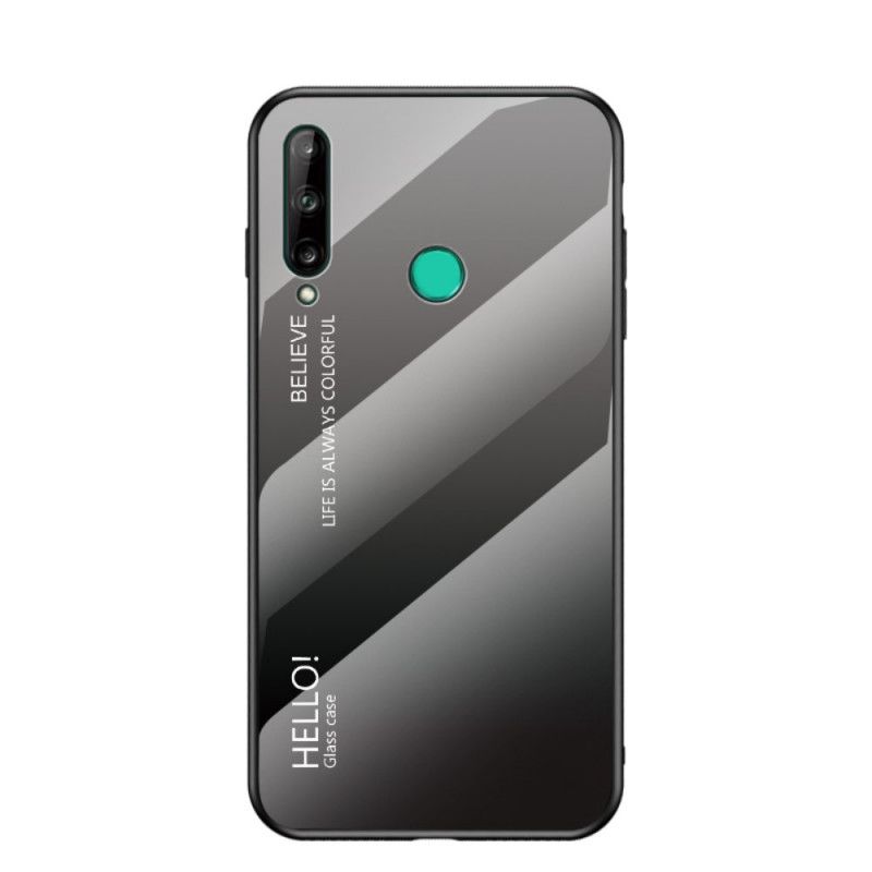 Cover Hoesje Huawei P40 Lite E / Y7p Wit Zwart Telefoonhoesje Hallo Gehard Glas