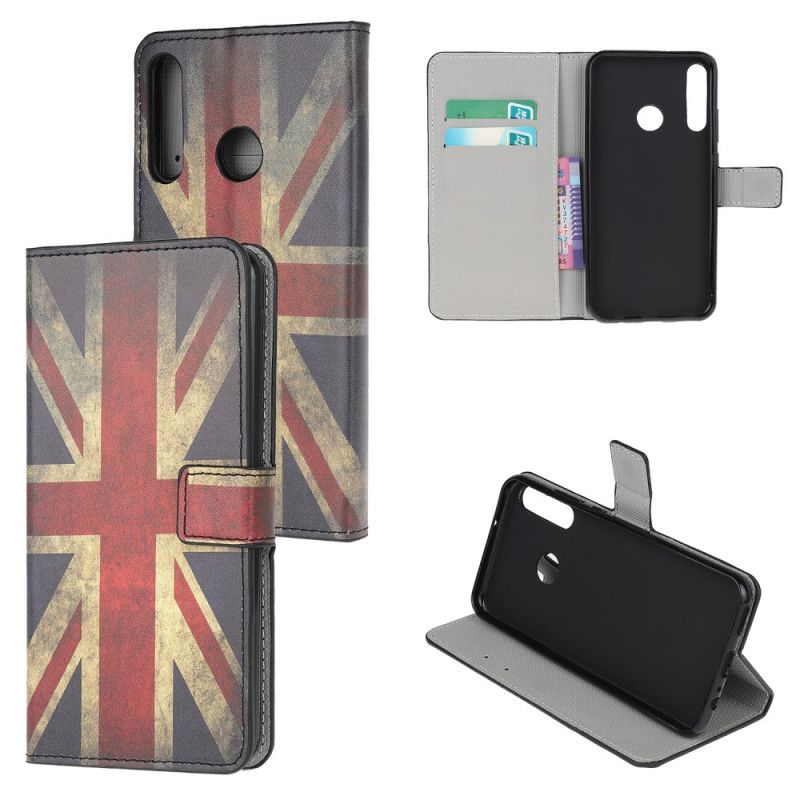 Flip Case Leren Huawei P40 Lite E / Y7p Engelse Vlag