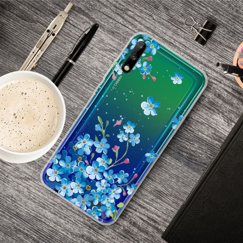 Hoesje Huawei P40 Lite E / Y7p Boeket Blauwe Bloemen