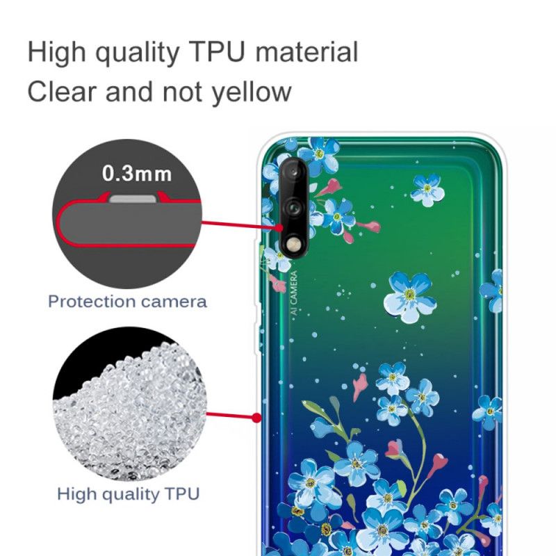 Hoesje Huawei P40 Lite E / Y7p Boeket Blauwe Bloemen