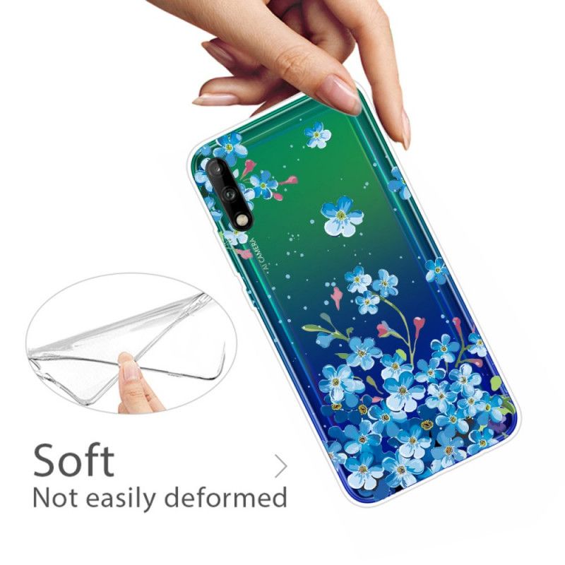 Hoesje Huawei P40 Lite E / Y7p Boeket Blauwe Bloemen