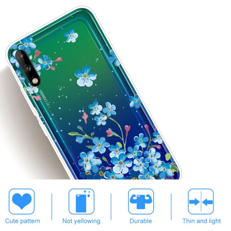 Hoesje Huawei P40 Lite E / Y7p Boeket Blauwe Bloemen