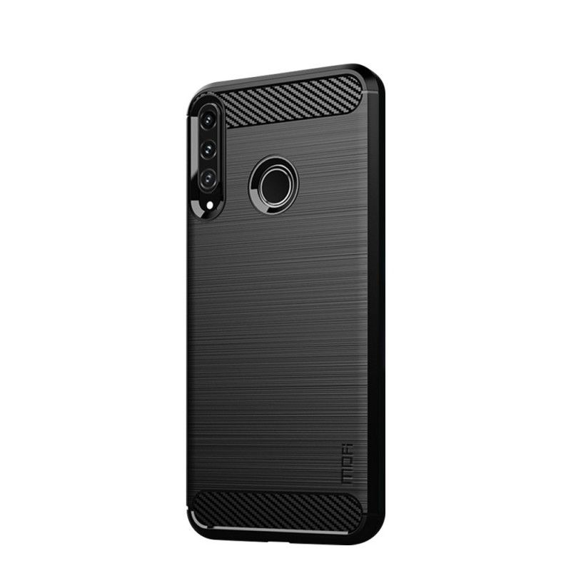 Hoesje Huawei P40 Lite E / Y7p Grijs Zwart Mofi Geborstelde Koolstofvezel