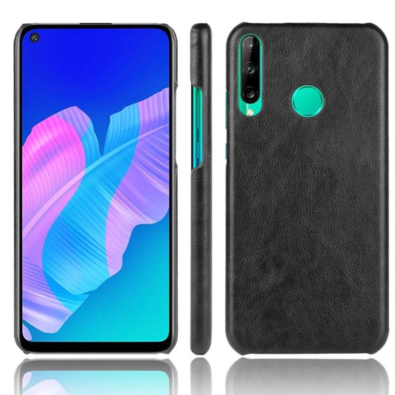 Hoesje Huawei P40 Lite E / Y7p Grijs Zwart Prestatie Lychee Leereffect