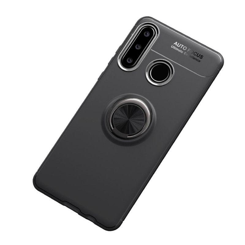 Hoesje Huawei P40 Lite E / Y7p Rood Zwart Roterende Ring