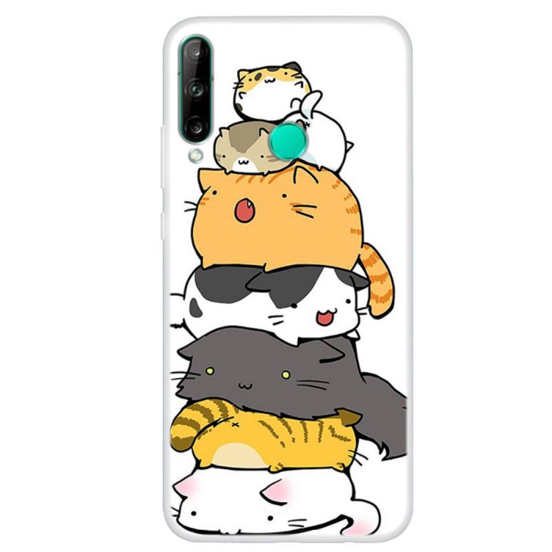 Hoesje Huawei P40 Lite E / Y7p Stapel Cartoonkatten