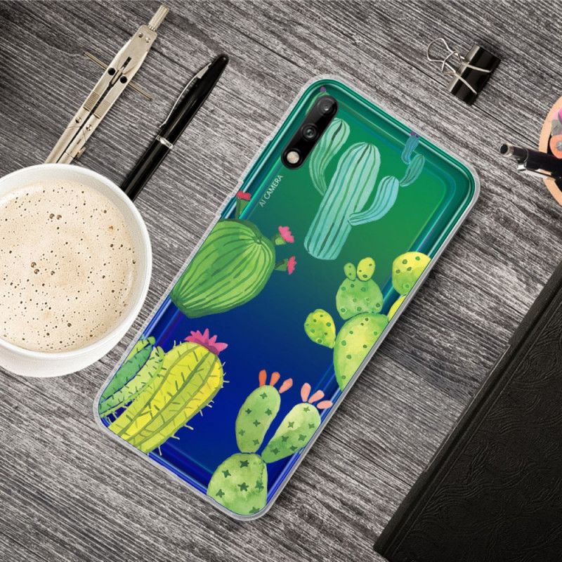 Hoesje voor Huawei P40 Lite E / Y7p Aquarel Cactus