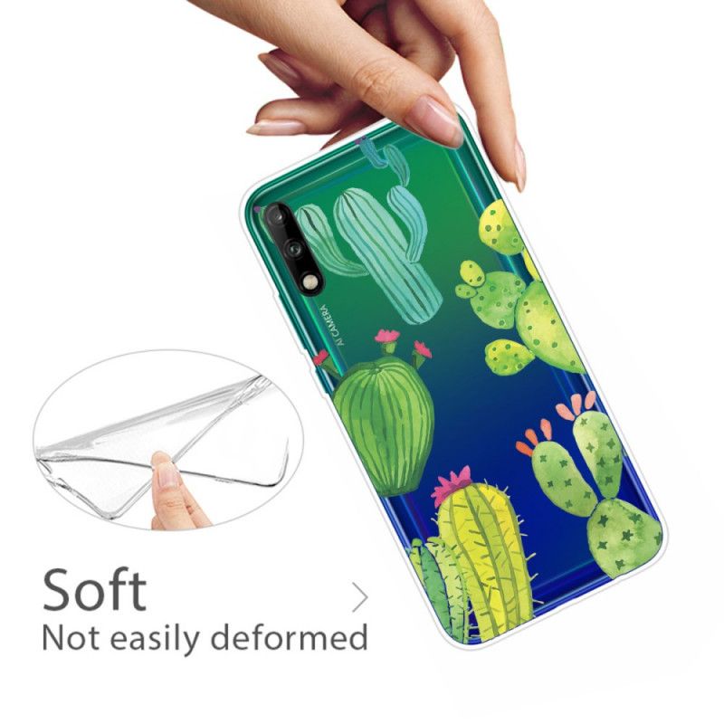 Hoesje voor Huawei P40 Lite E / Y7p Aquarel Cactus