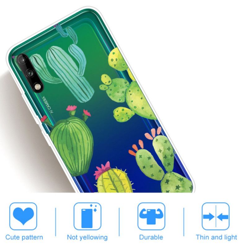 Hoesje voor Huawei P40 Lite E / Y7p Aquarel Cactus