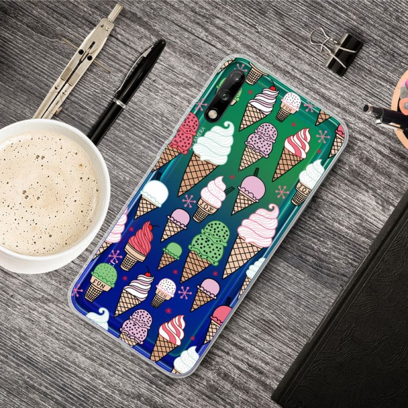 Hoesje voor Huawei P40 Lite E / Y7p Gekleurd Roomijs