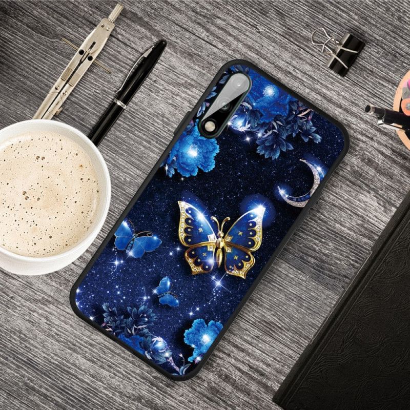 Hoesje voor Huawei P40 Lite E / Y7p Gouden Vlinder