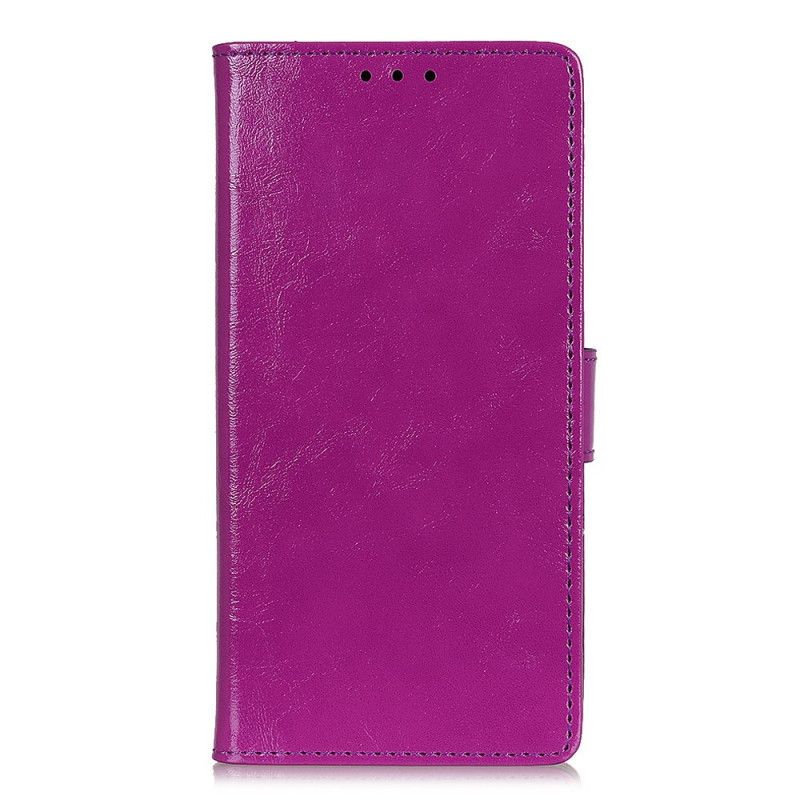 Leren Hoesje Huawei P40 Lite E / Y7p Paars Eenvoudig Glanzend Leereffect