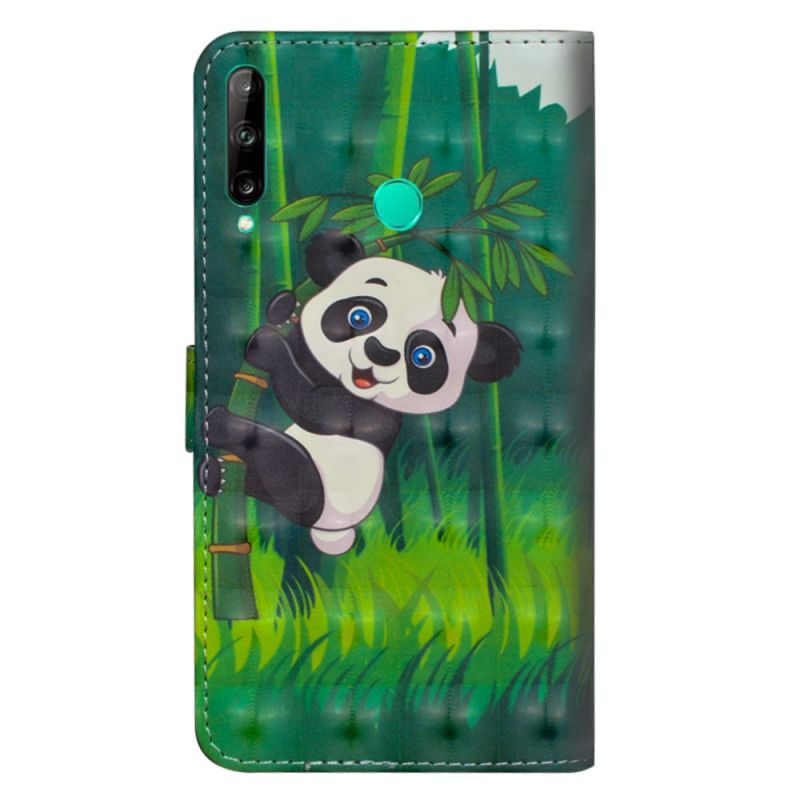 Leren Hoesje Huawei P40 Lite E / Y7p Panda En Bamboe