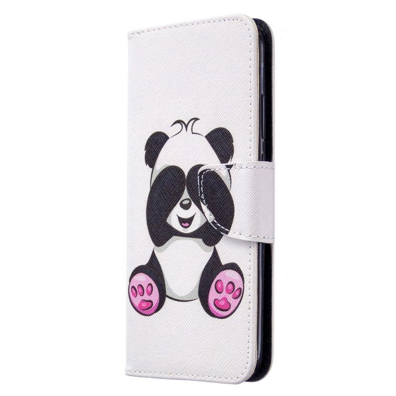 Leren Hoesje voor Huawei P40 Lite E / Y7p Leuke Panda