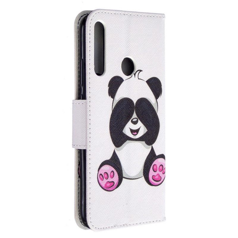 Leren Hoesje voor Huawei P40 Lite E / Y7p Leuke Panda