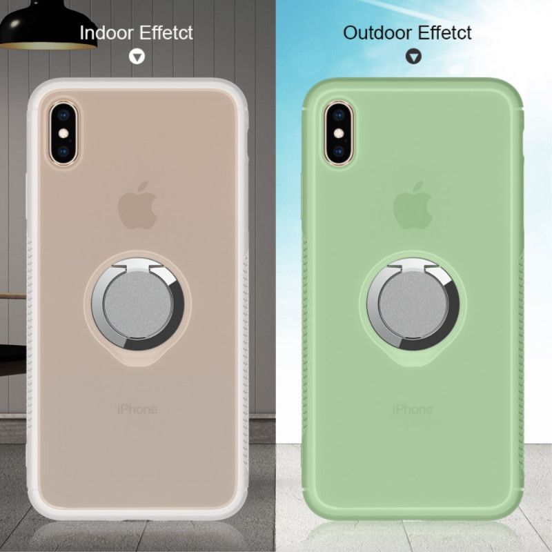Case Hoesje iPhone X Groen Magenta Telefoonhoesje Kleurwisseling Binnen / Buiten Met Ring