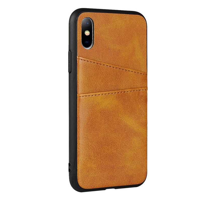 Case Hoesje iPhone X Rood Zwart Telefoonhoesje Monochrome Dubbele Kaarthouder