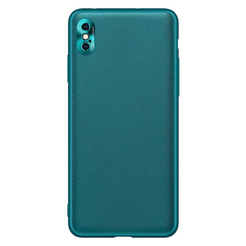 Cover Hoesje iPhone X Oranje Zwart Telefoonhoesje Kleur Leerstijl