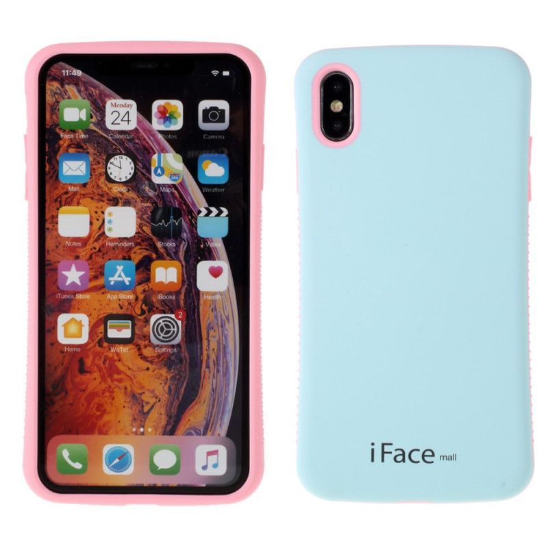 Hoesje voor iPhone X Geel Roze Iface Mall Macaron-Serie