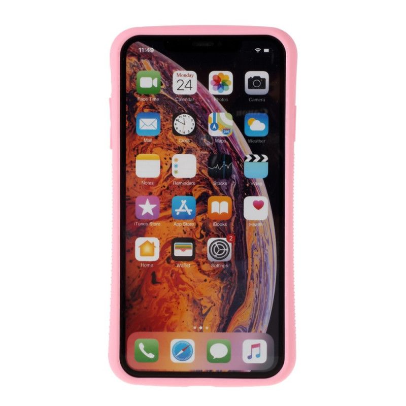 Hoesje voor iPhone X Geel Roze Iface Mall Macaron-Serie