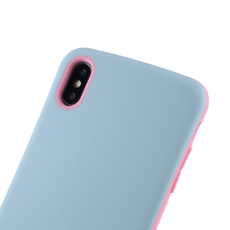 Hoesje voor iPhone X Geel Roze Iface Mall Macaron-Serie