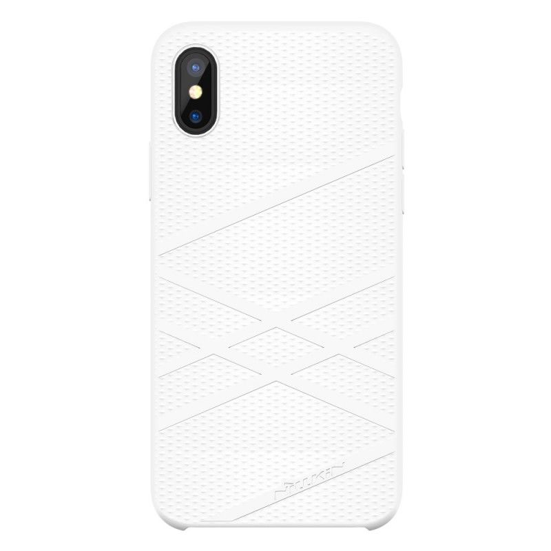 Hoesje voor iPhone X Marineblauw Wit Nillkin Flex Serie