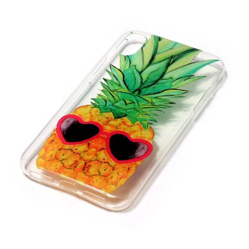 Hoesje voor iPhone X Transparante Incognito Ananas