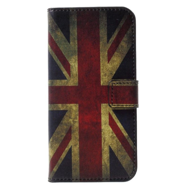 Leren Hoesje voor iPhone X Engelse Vlag