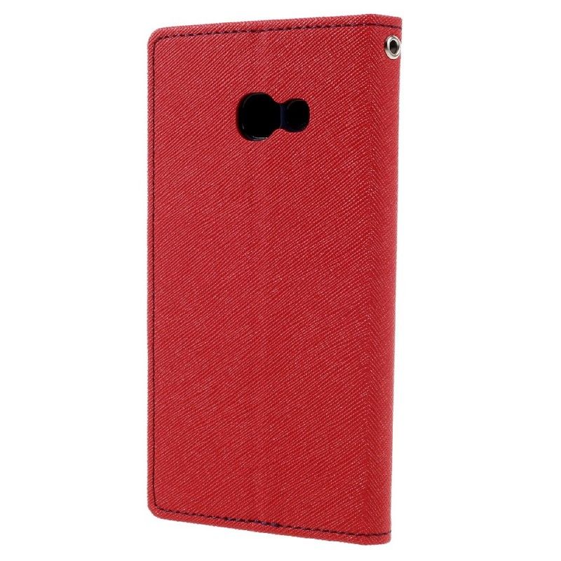 Leren Hoesje voor Samsung Galaxy A5 2017 Magenta Rood Tweekleurig Kwik