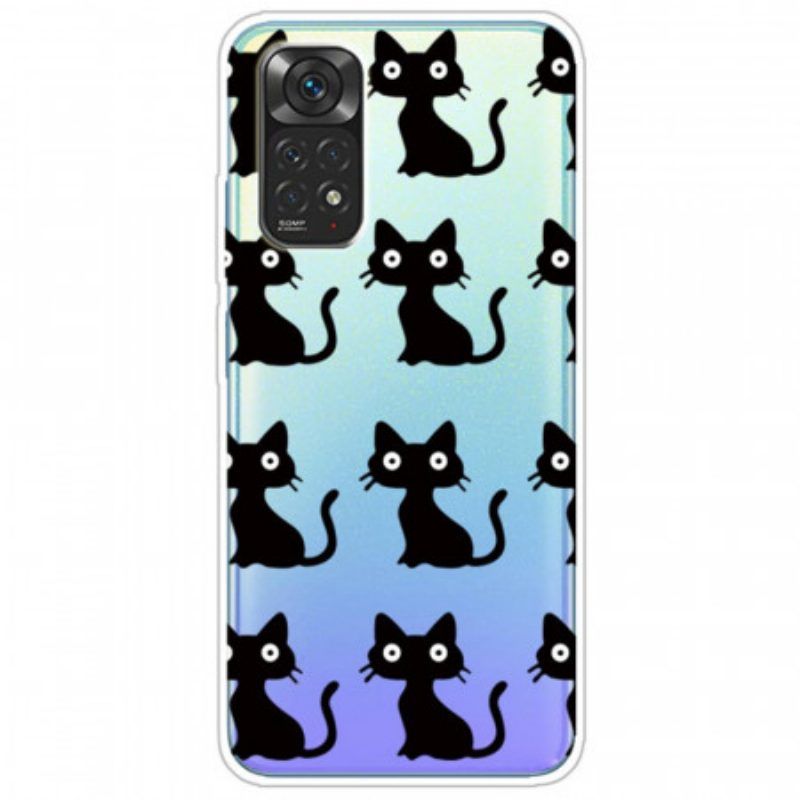 Hoesje voor Xiaomi Redmi Note 11 / 11S Meerdere Zwarte Katten