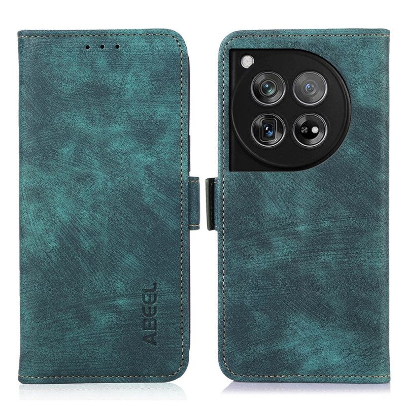 Leren Hoesje Oneplus 12 5g Retro Abeel Bescherming Hoesje