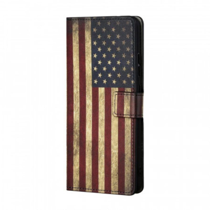 Folio-hoesje voor Samsung Galaxy S22 Plus 5G Amerikaanse Vlag