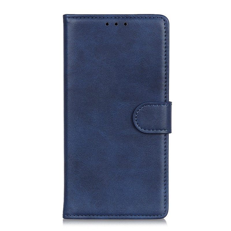 Folio-hoesje voor Samsung Galaxy S22 Plus 5G Mat Leereffect