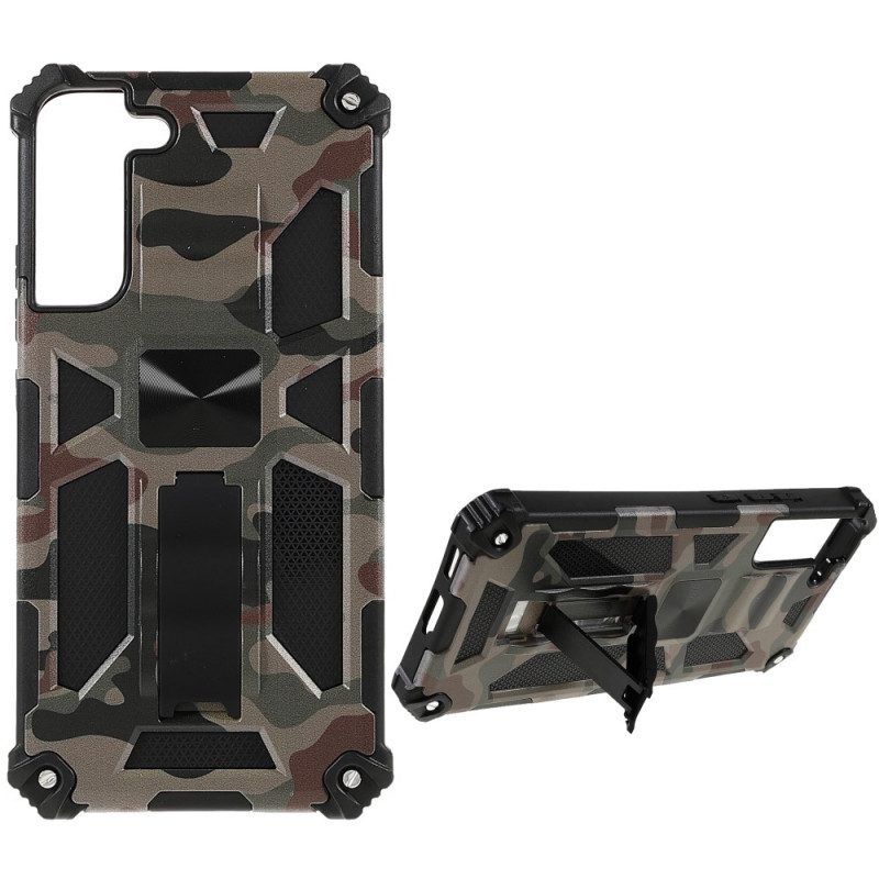 Hoesje voor Samsung Galaxy S22 Plus 5G Camouflage Verwijderbare Ondersteuning