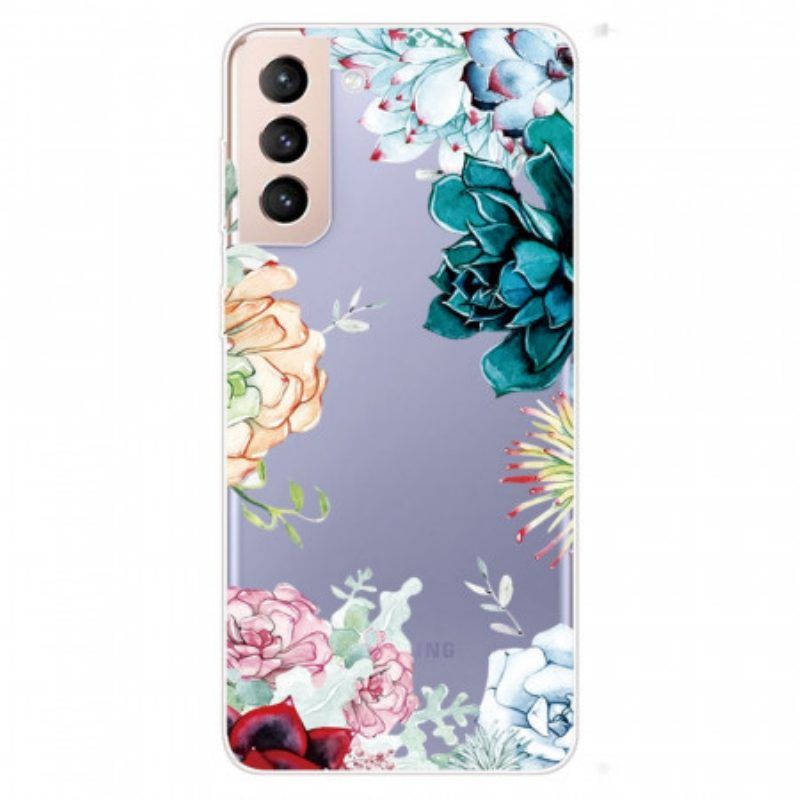 Hoesje voor Samsung Galaxy S22 Plus 5G Naadloze Aquarel Bloemen