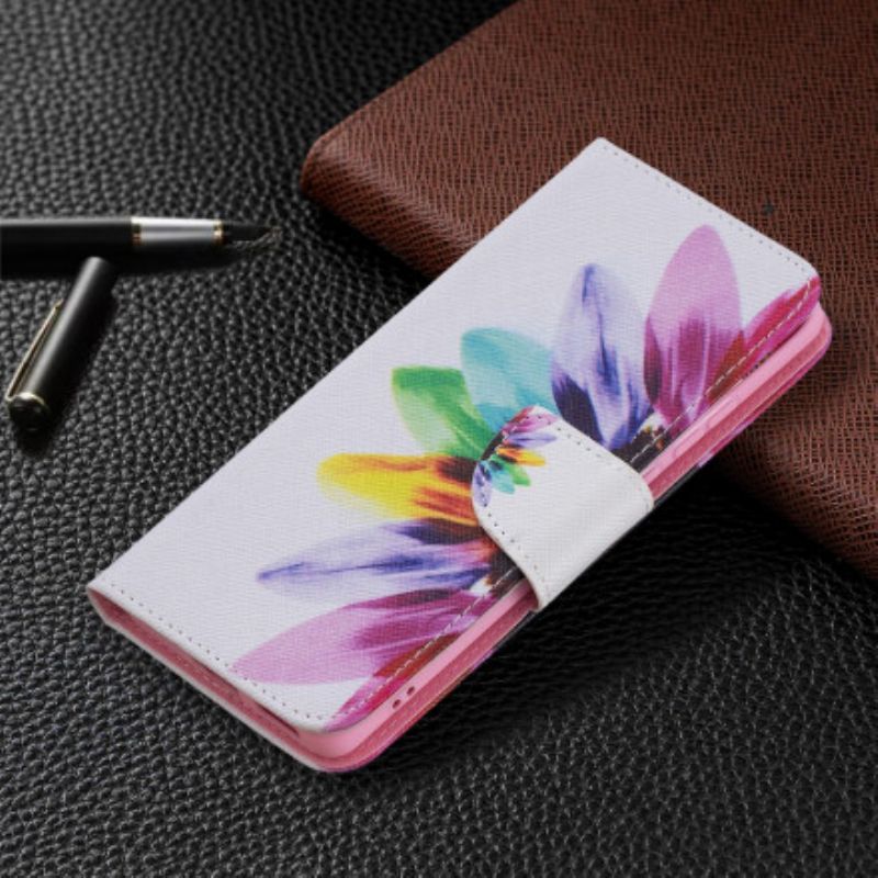 Folio-hoesje Huawei P50 Pro Telefoonhoesje Bloem Aquarel