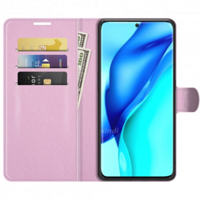 Leren Hoesje Huawei P50 Pro Klassieke Litchi-leerstijl