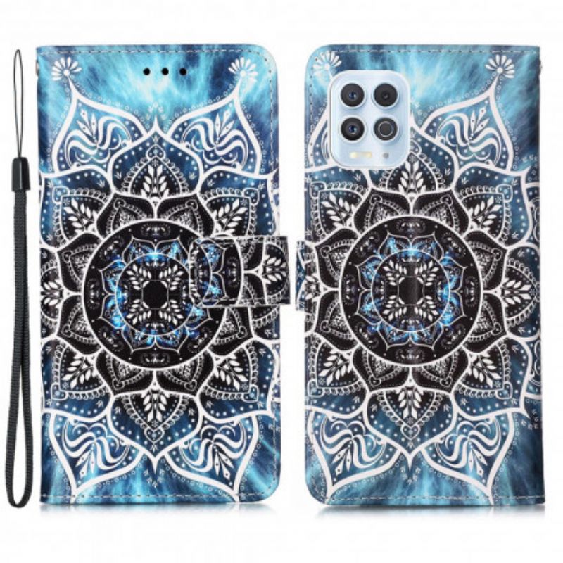 Flip Case Leren Moto G100 Mandala In De Lucht